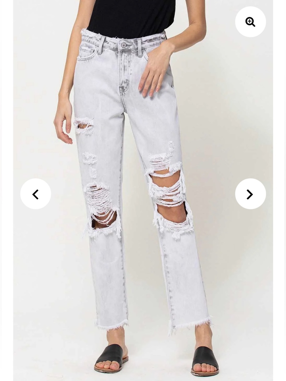 Vervet Emma Distressed High Rise Jeans